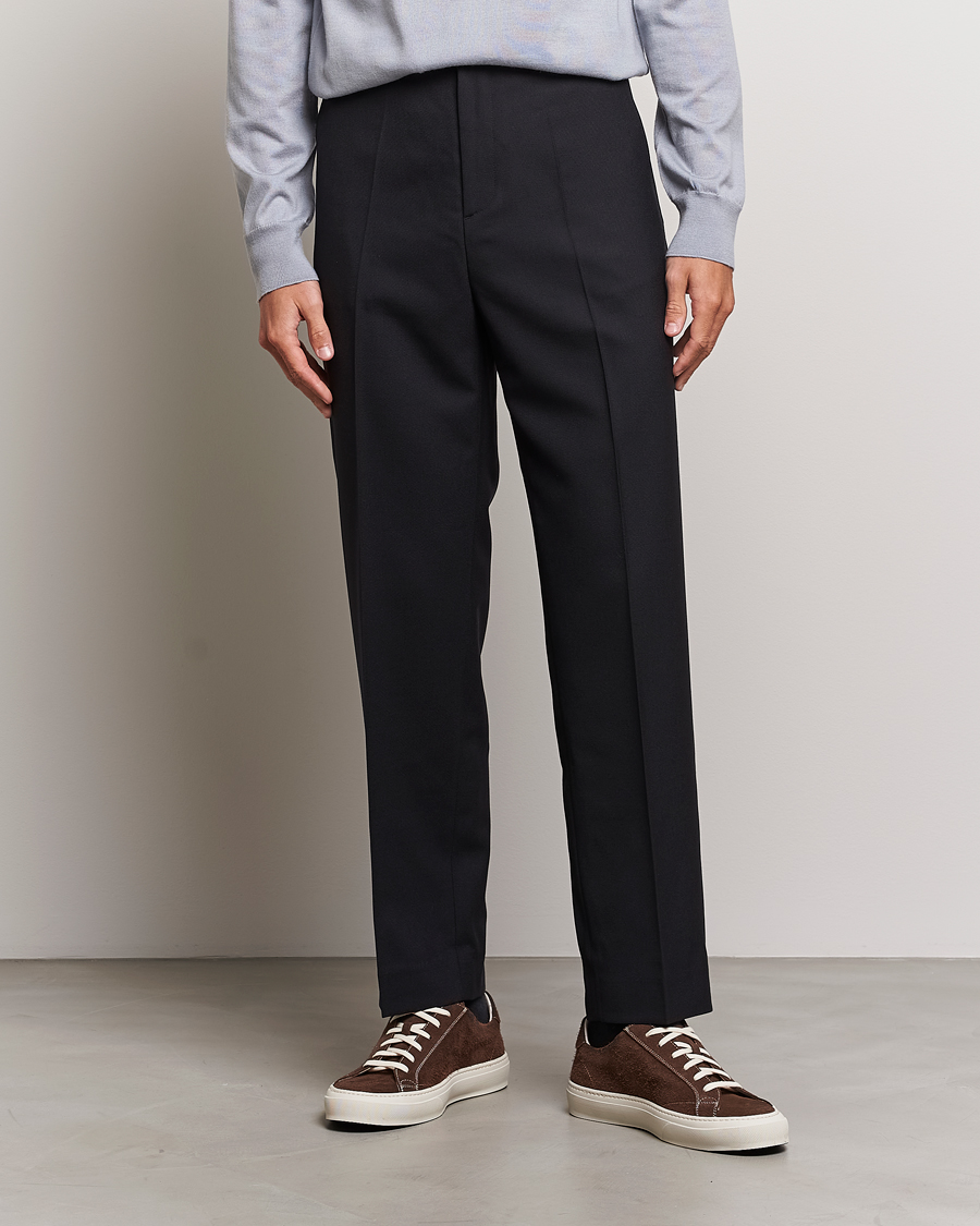 Hombres | Pantalones | Filippa K | Mateo Wool Trousers Black