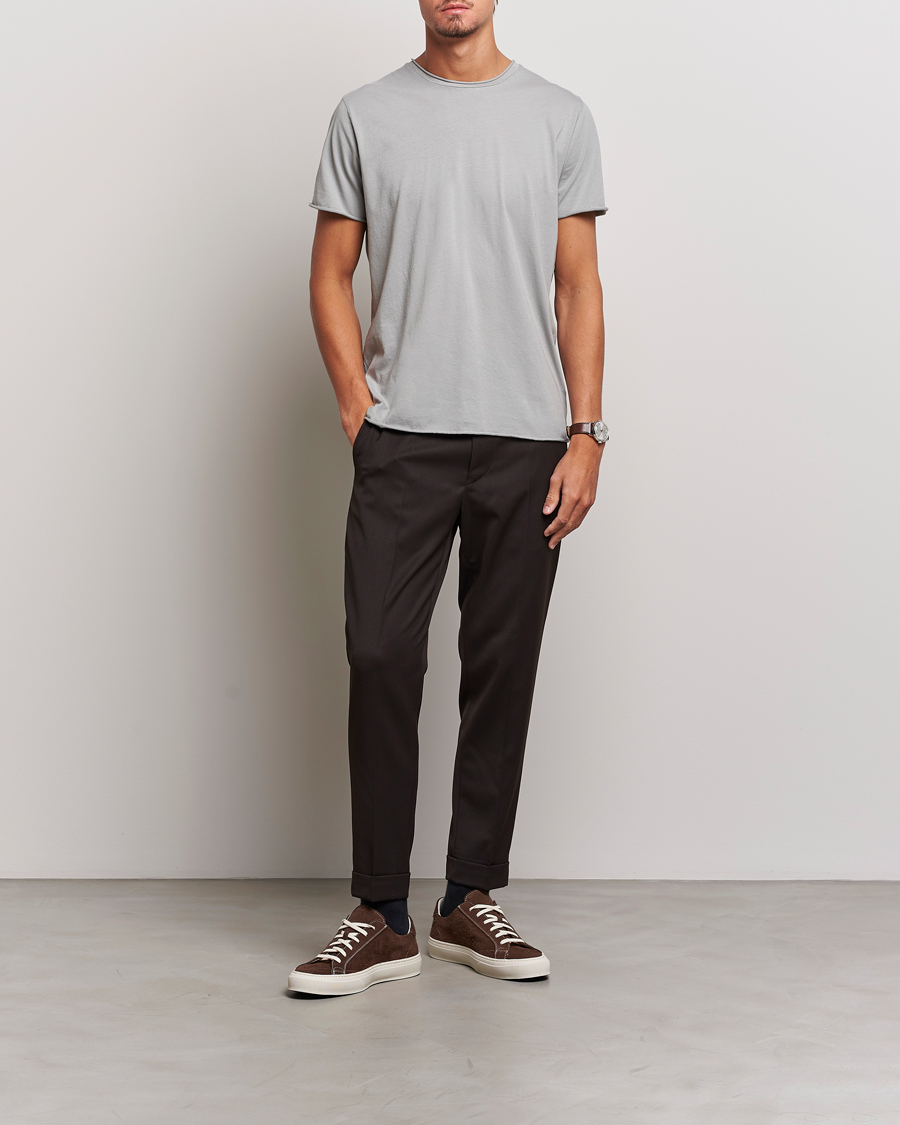 Hombres | Camisetas | Filippa K | Roll Neck T-Shirt Feather Grey