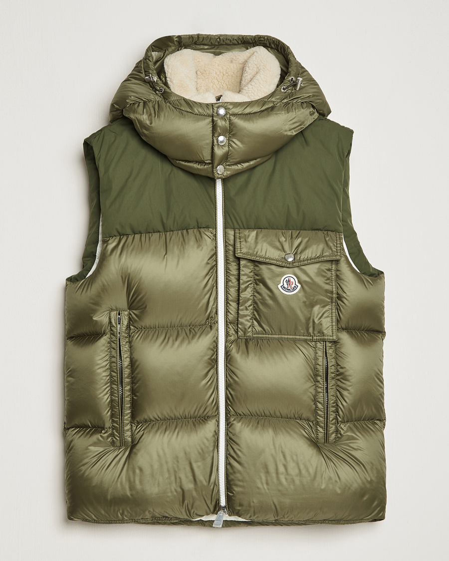 Hombres | Abrigos y chaquetas | Moncler | Oust Shearling Down Vest Olive