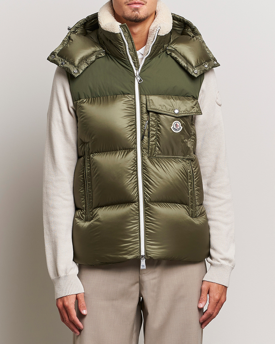 Hombres | Abrigos y chaquetas | Moncler | Oust Shearling Down Vest Olive