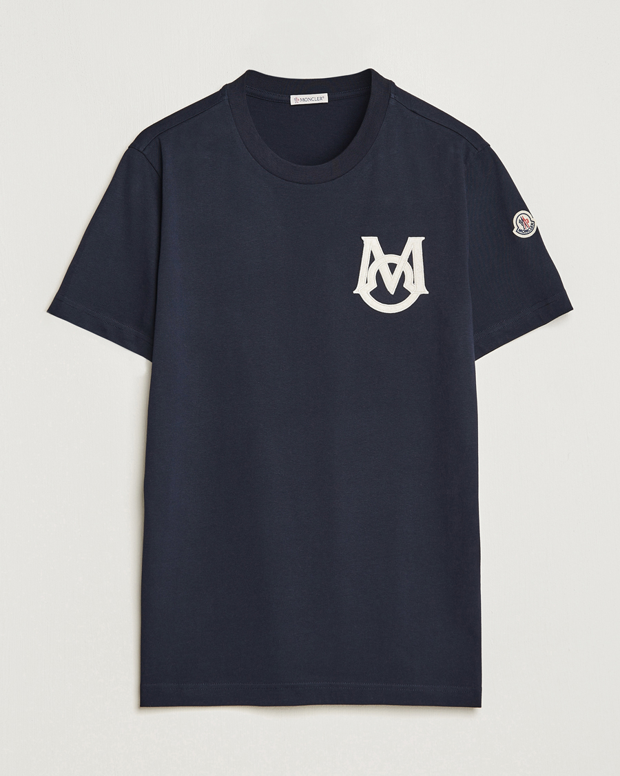 Hombres | Camisetas | Moncler | Embossed Logo T-Shirt Navy
