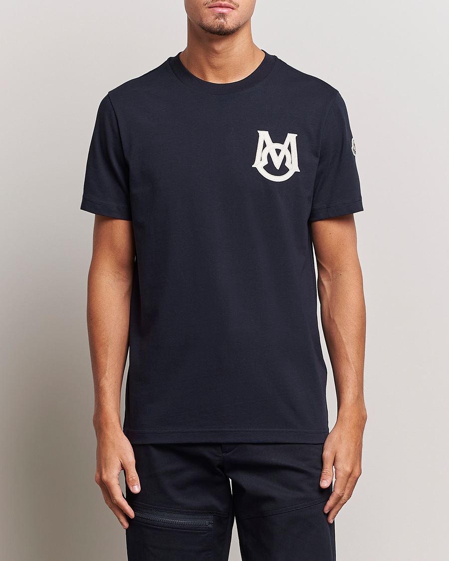 Hombres | Camisetas | Moncler | Embossed Logo T-Shirt Navy