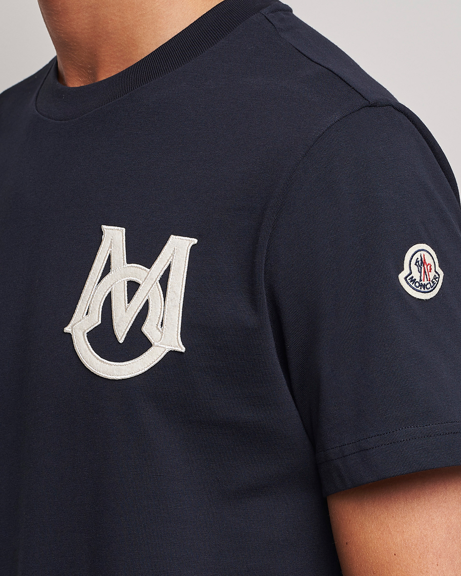 Hombres | Camisetas | Moncler | Embossed Logo T-Shirt Navy