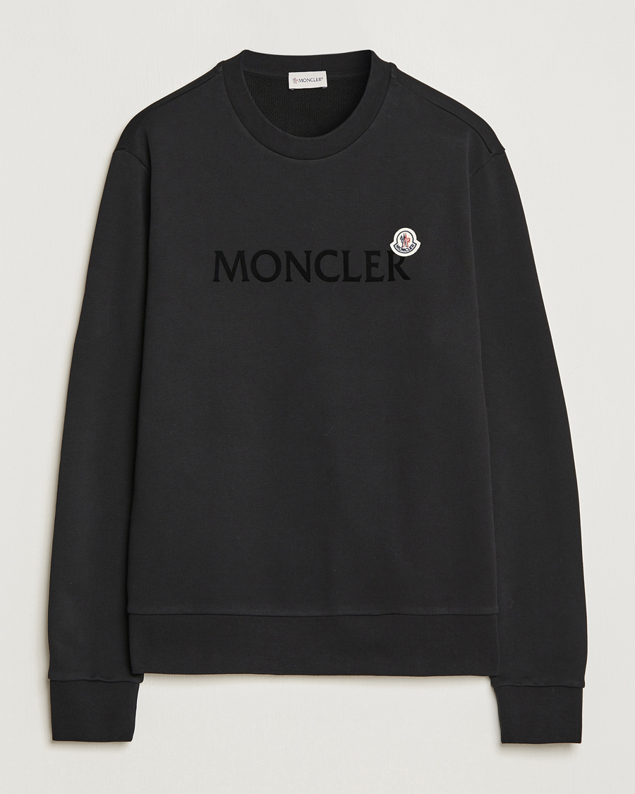 Hombres | Jerséis y prendas de punto | Moncler | Lettering Logo Sweatshirt Black