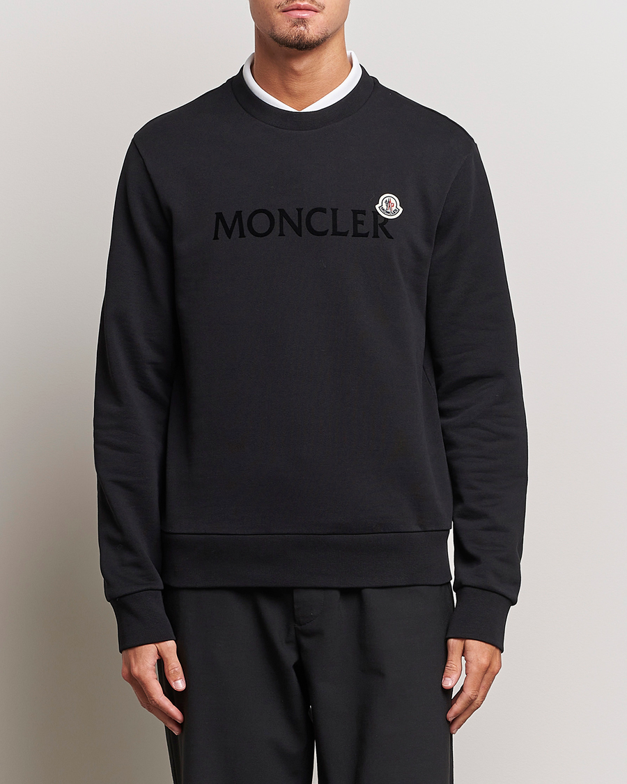 Hombres | Jerséis y prendas de punto | Moncler | Lettering Logo Sweatshirt Black