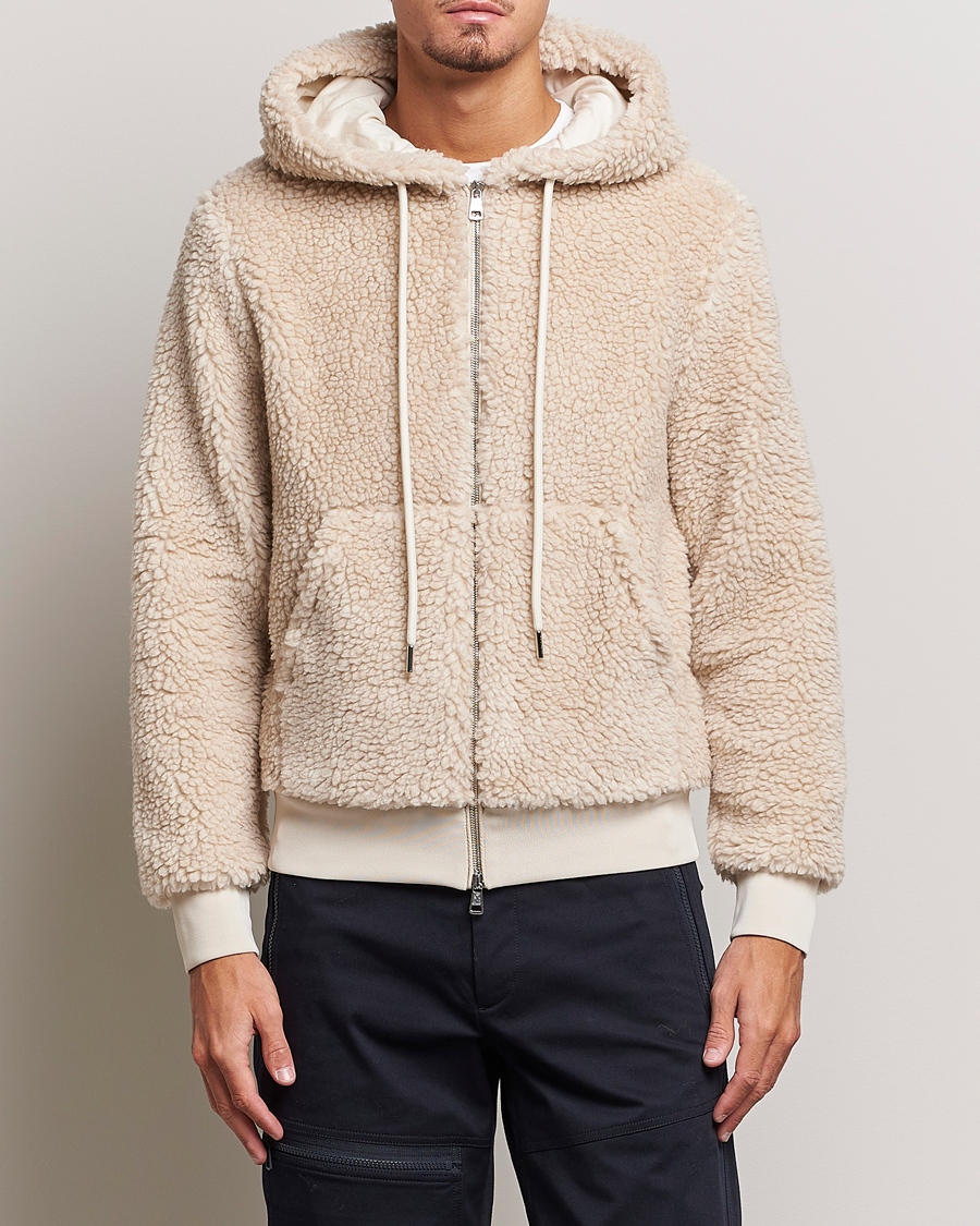 Hombres | Jerséis y prendas de punto | Moncler | Hooded Zip Cardigan Off White