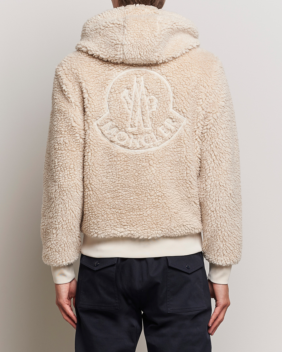 Hombres | Jerséis y prendas de punto | Moncler | Hooded Zip Cardigan Off White