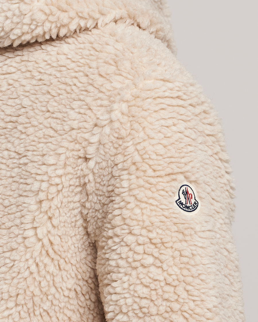 Hombres | Jerséis y prendas de punto | Moncler | Hooded Zip Cardigan Off White