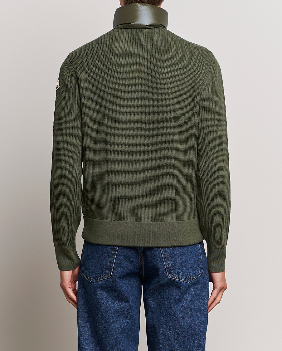 Hombres | Jerséis y prendas de punto | Moncler | Hybrid Zip Cardigan Dark Green