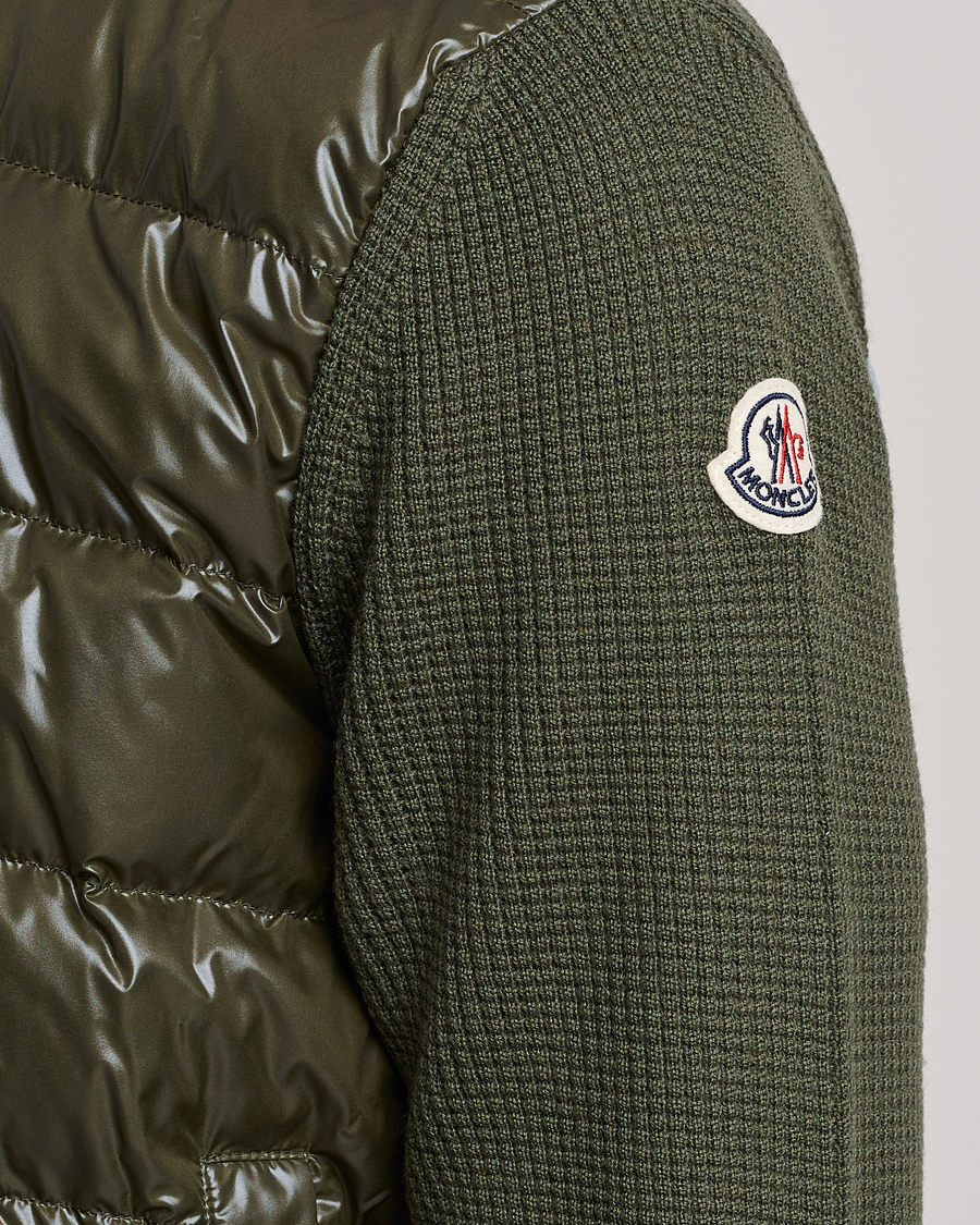 Hombres | Jerséis y prendas de punto | Moncler | Hybrid Zip Cardigan Dark Green