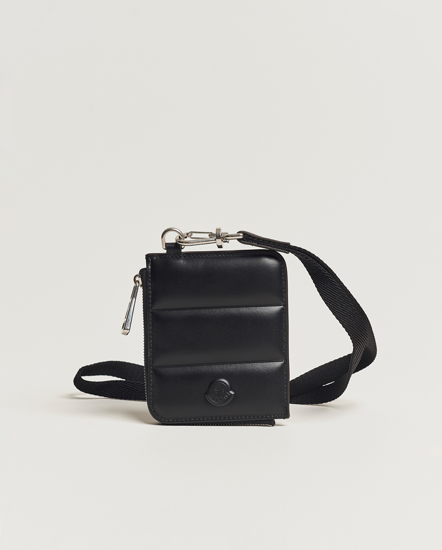 Hombres | Moncler Strap Leather Wallet Black | Moncler | Strap Leather Wallet Black