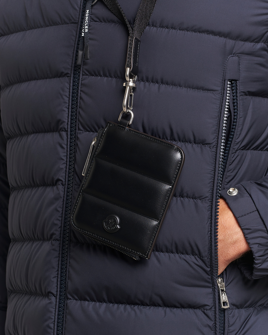 Hombres | Moncler Strap Leather Wallet Black | Moncler | Strap Leather Wallet Black