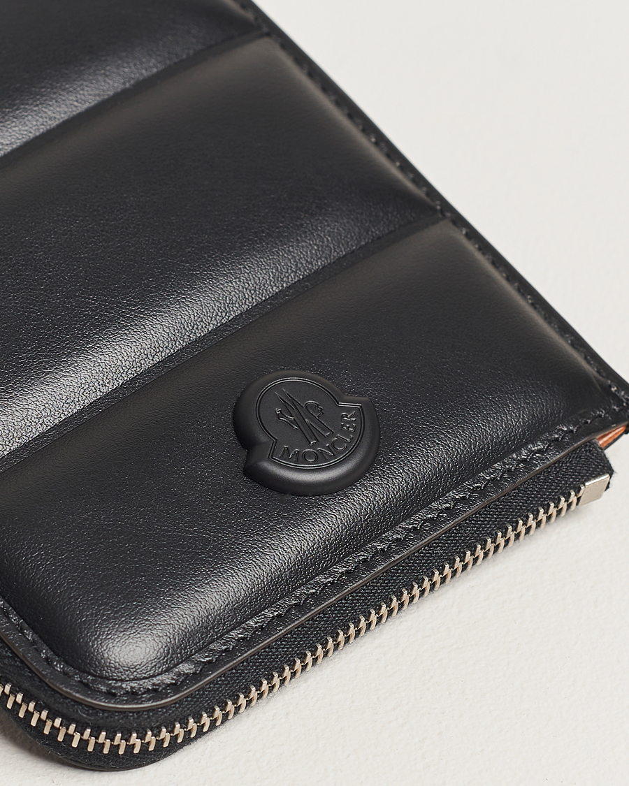 Hombres | Moncler Strap Leather Wallet Black | Moncler | Strap Leather Wallet Black