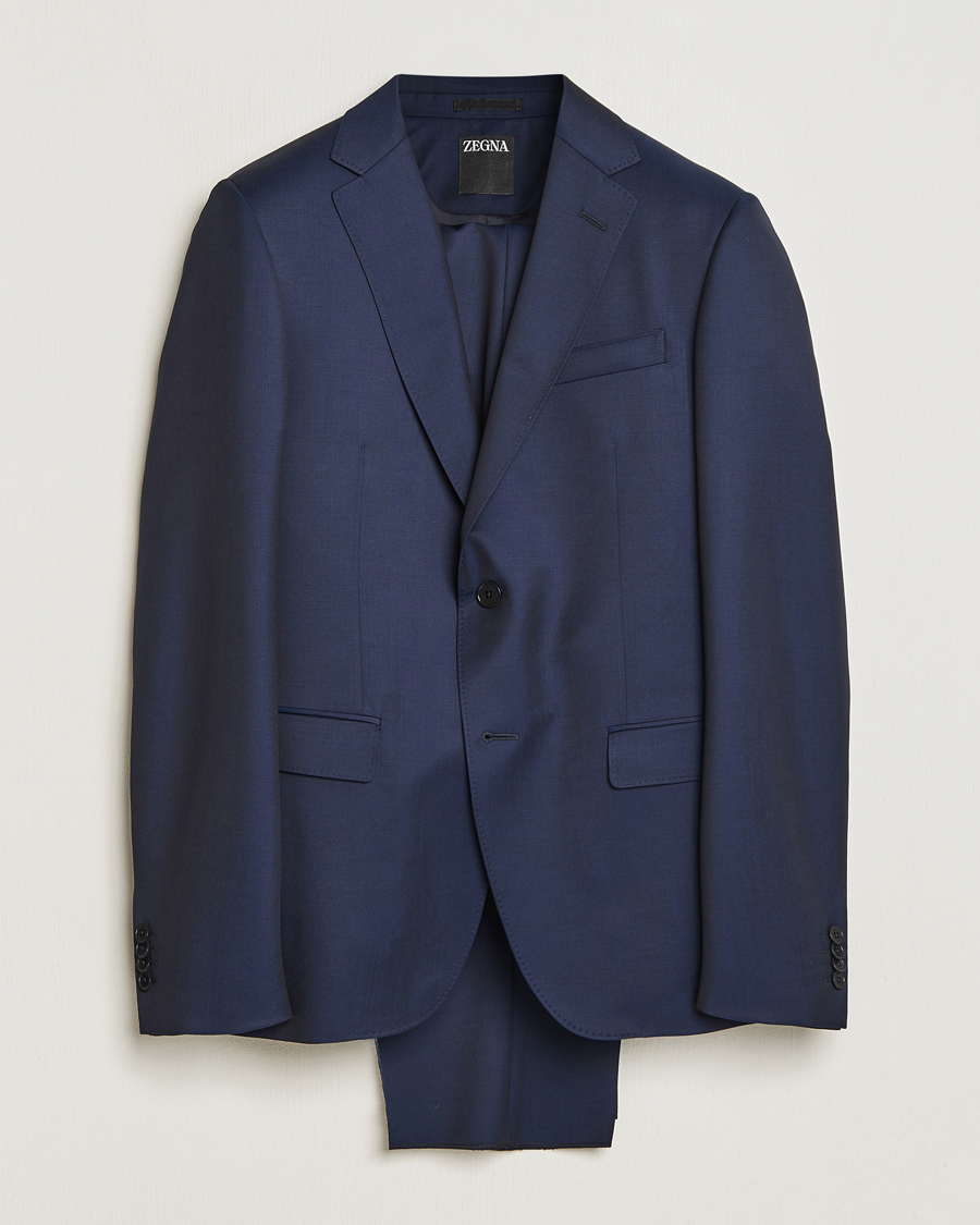 Hombres | Trajes | Zegna | Tailored Wool Suit Dark Blue