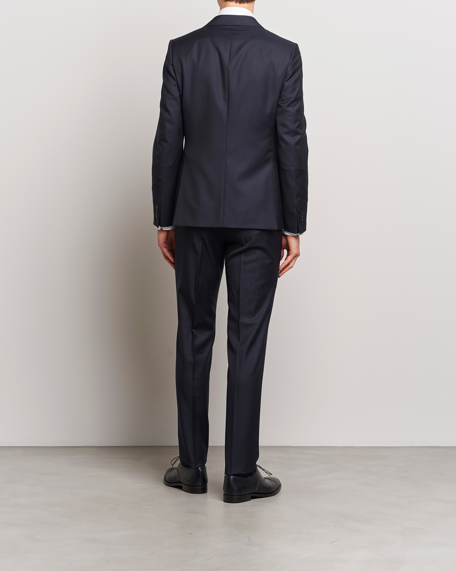 Hombres | Trajes | Zegna | Tailored Tonal Stripe Wool Suit Navy
