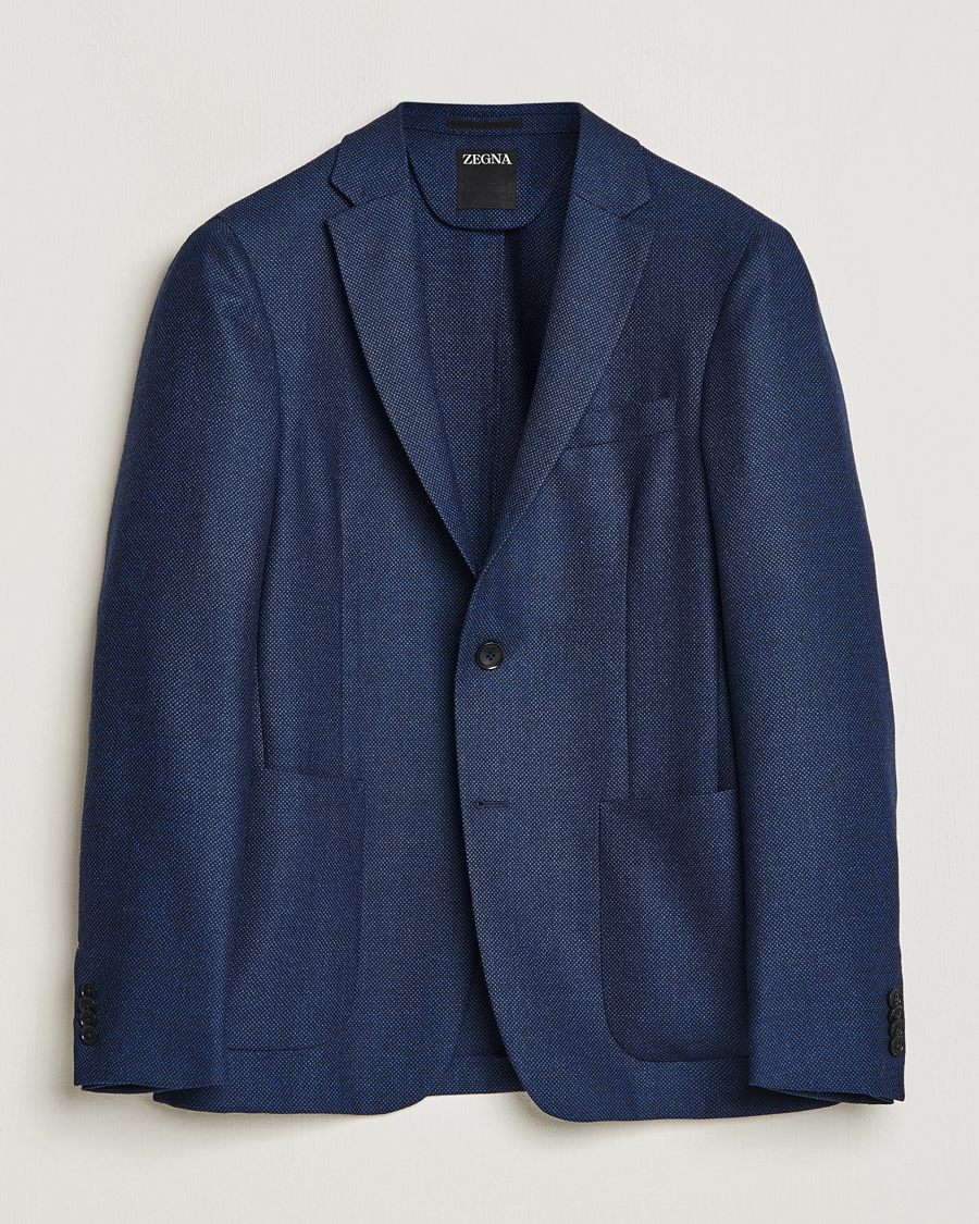 Hombres | Blazers | Zegna | Unconstructed Wool Blazer Navy