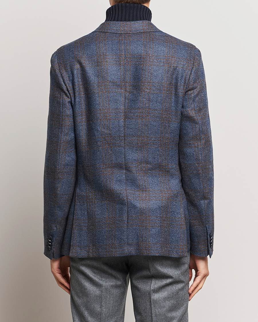 Hombres | Blazers | Zegna | Unconstructed Check Wool Blazer Navy