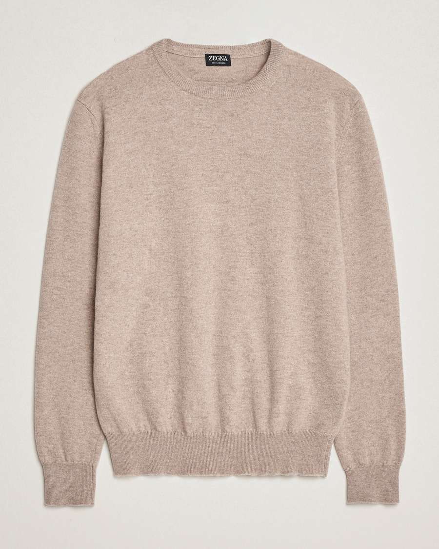 Hombres | Jerséis y prendas de punto | Zegna | Oasi Cashmere Crew Neck Beige