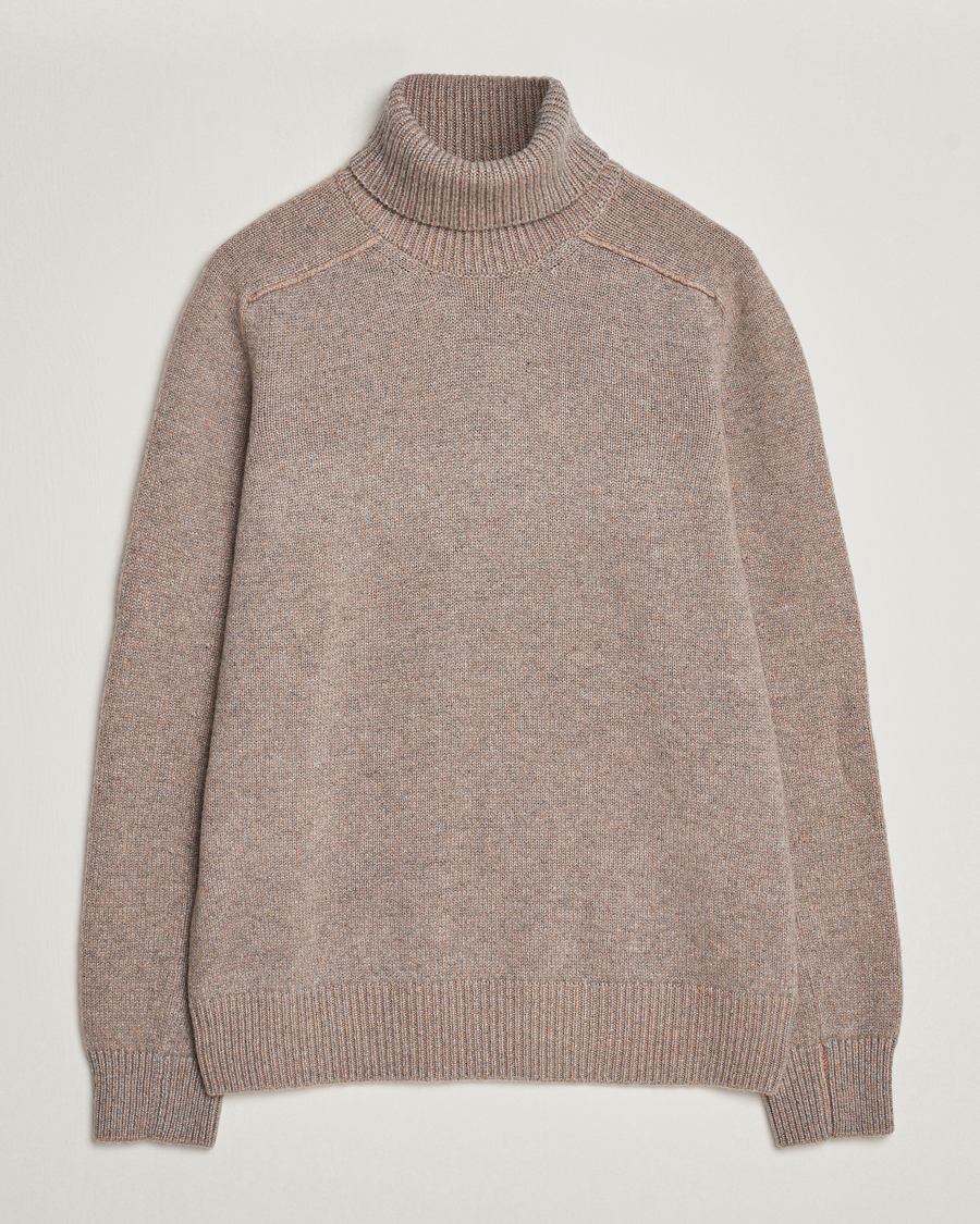 Hombres | Jerséis y prendas de punto | Zegna | 5 Gauge Cashmere Rollneck Beige Melange