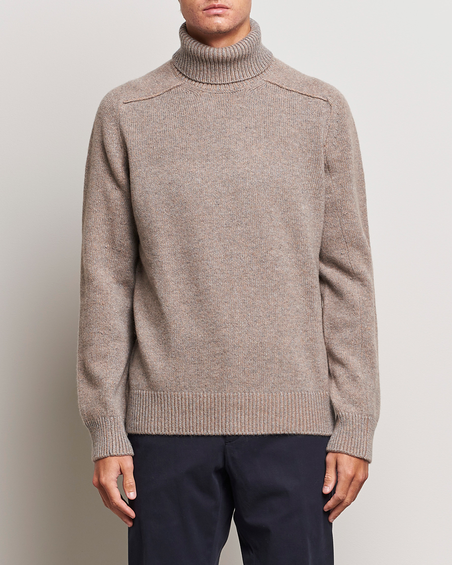 Hombres | Jerséis y prendas de punto | Zegna | 5 Gauge Cashmere Rollneck Beige Melange