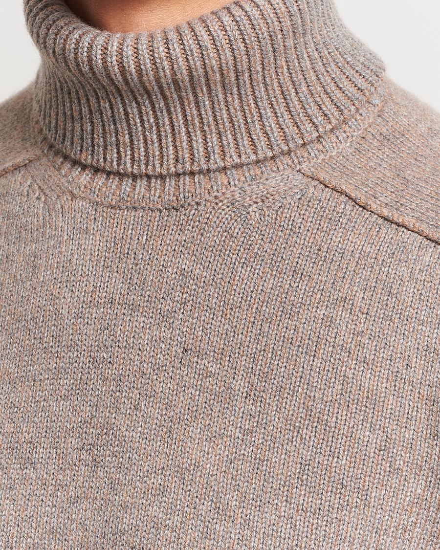 Hombres | Jerséis y prendas de punto | Zegna | 5 Gauge Cashmere Rollneck Beige Melange