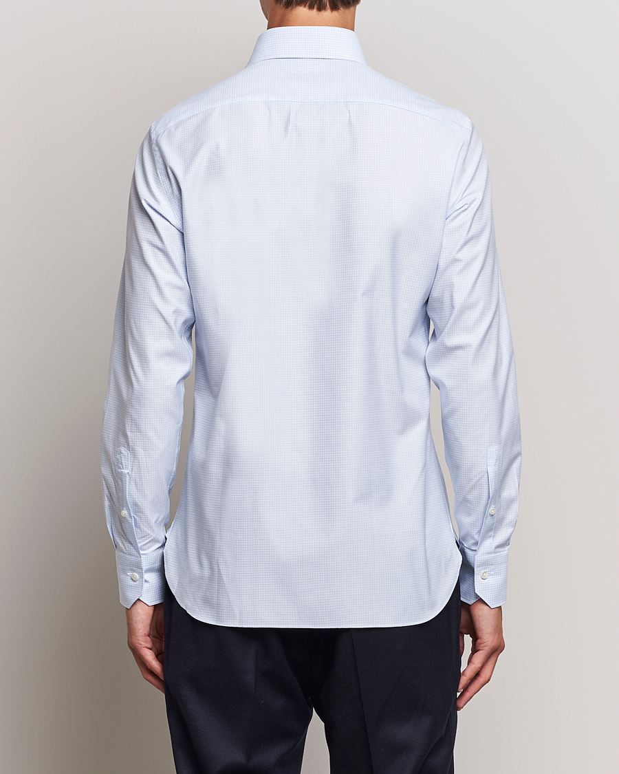 Hombres | Camisas | Zegna | Slim Fit Check Dress Shirt Light Blue