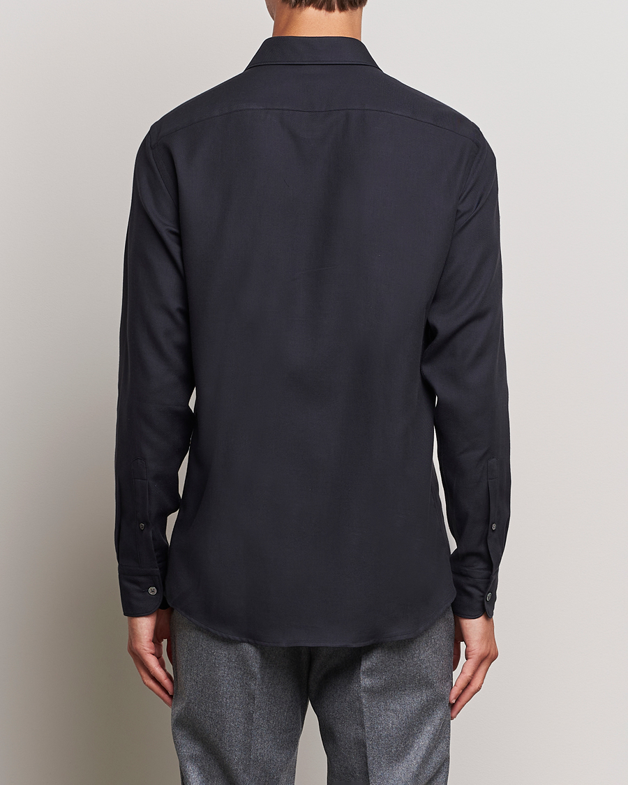 Hombres | Camisas | Zegna | Cotton/Cashmere Casual Shirt Navy