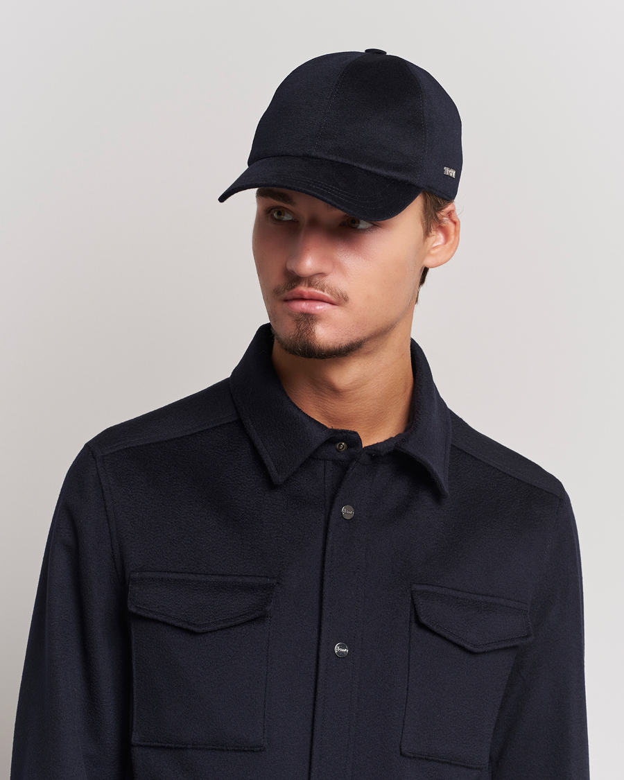 Hombres | Zegna Cashmere Baseball Cap Navy | Zegna | Cashmere Baseball Cap Navy