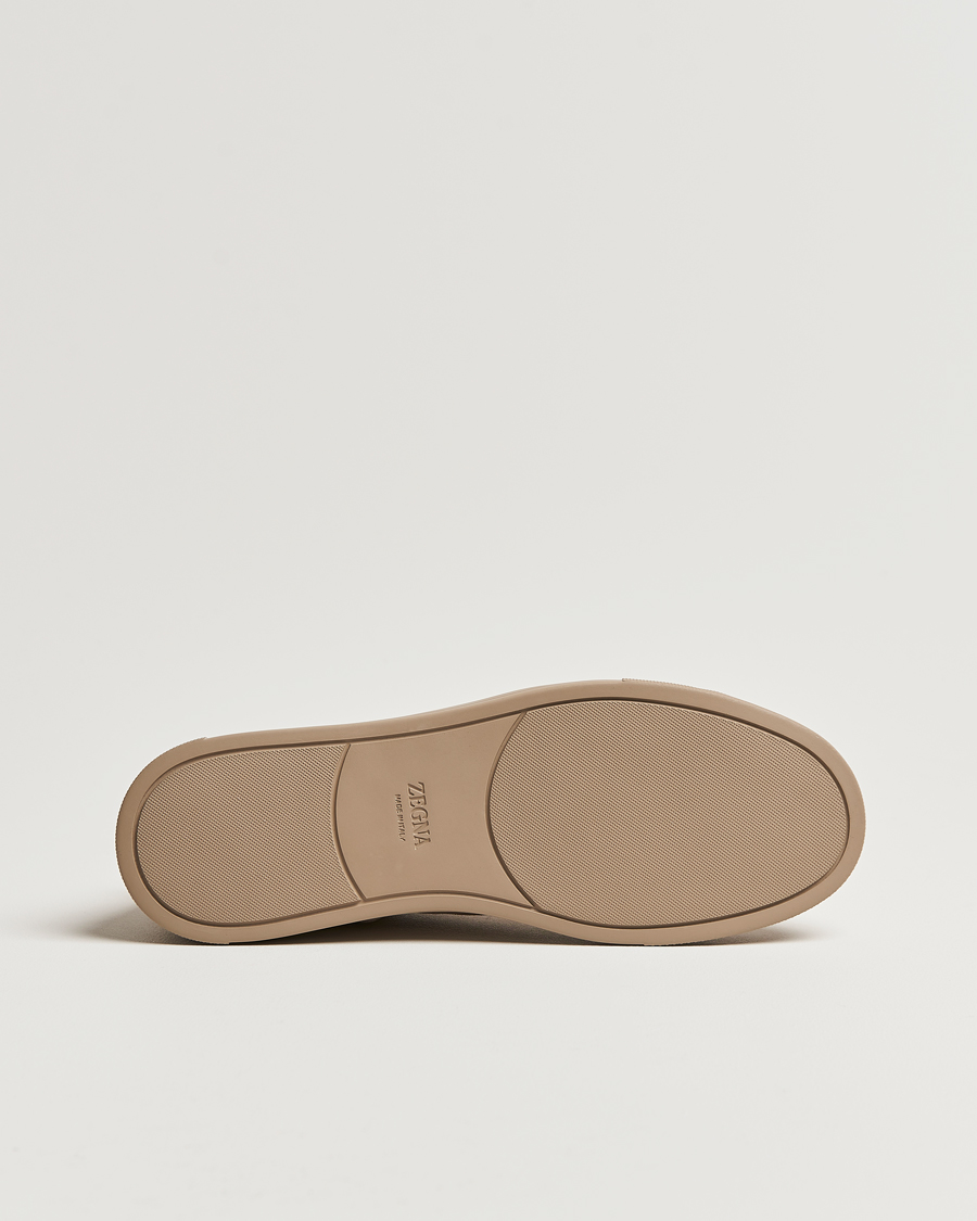 Hombres | Zegna Triple Stitch Sneakers Full Beige Suede | Zegna | Triple Stitch Sneakers Full Beige Suede