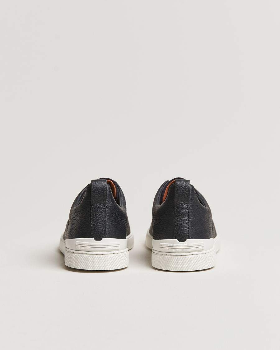 Hombres | Zegna Triple Stitch Bi-Material Sneakers Navy | Zegna | Triple Stitch Bi-Material Sneakers Navy