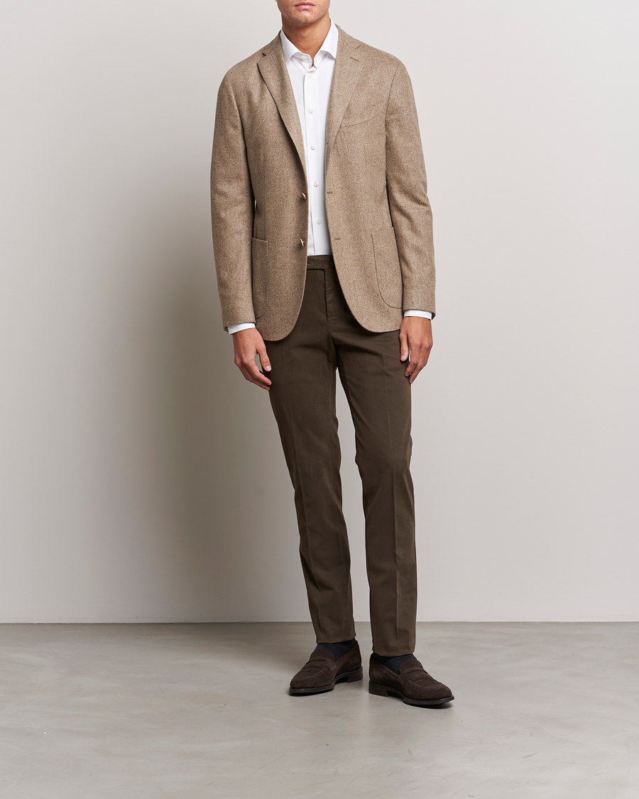 Hombres | Pantalones | PT01 | Slim Fit Cotton Stretch Chinos Dark Brown