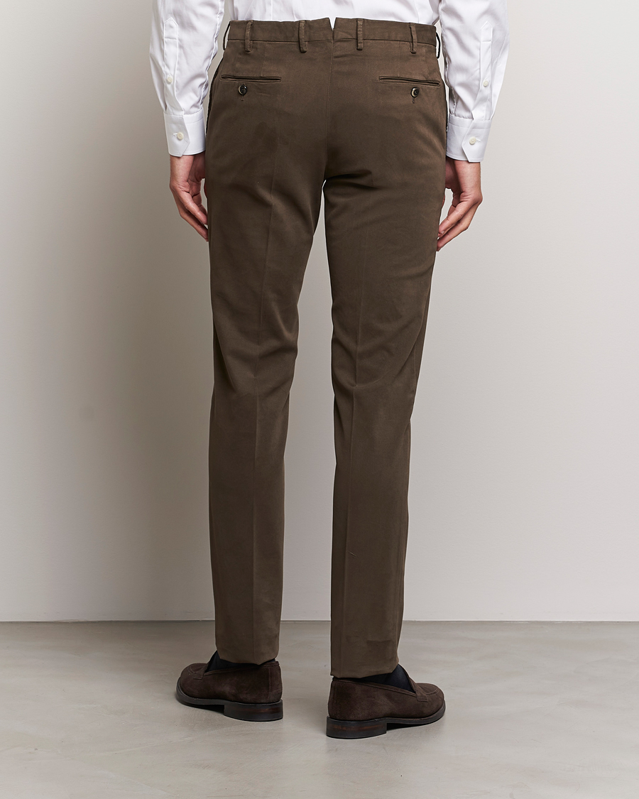 Hombres | Pantalones | PT01 | Slim Fit Cotton Stretch Chinos Dark Brown