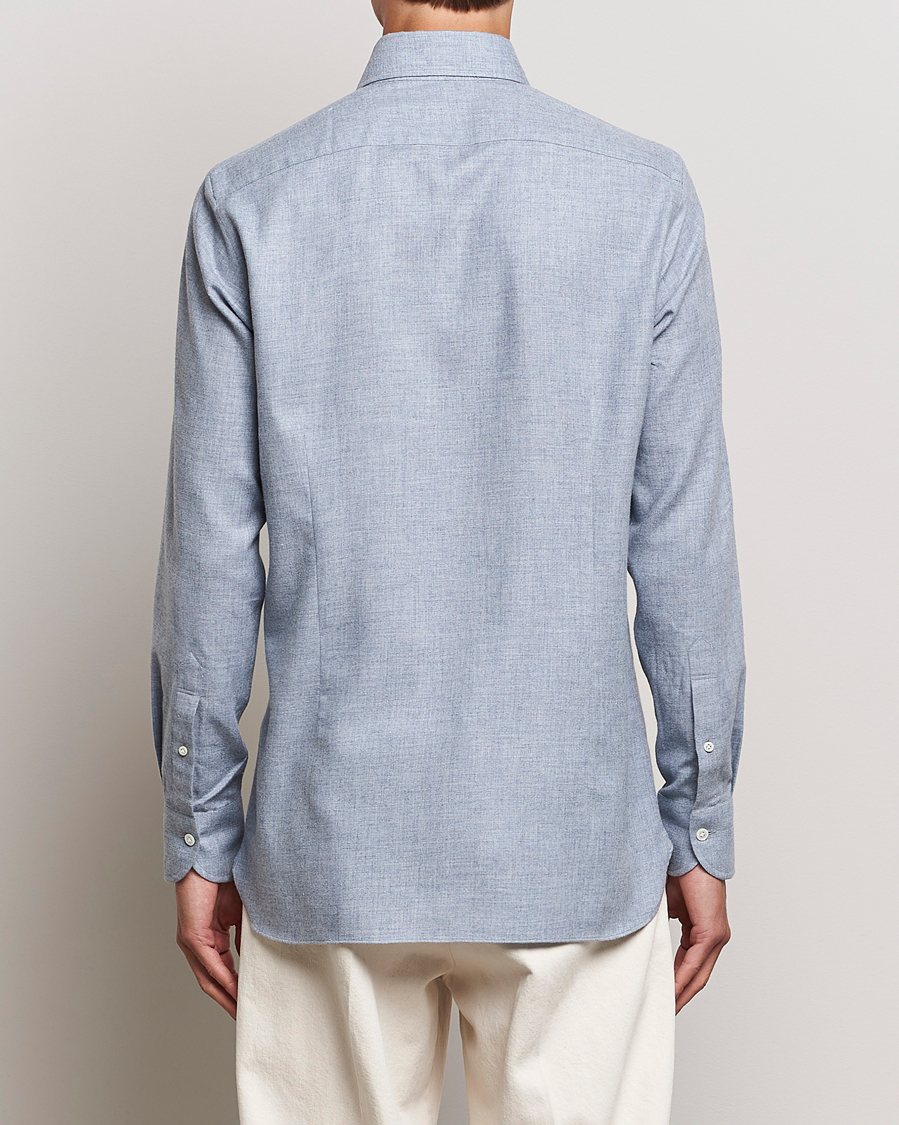 Hombres | Camisas | 100Hands | Cotton Button Down Flannel Shirt Grey