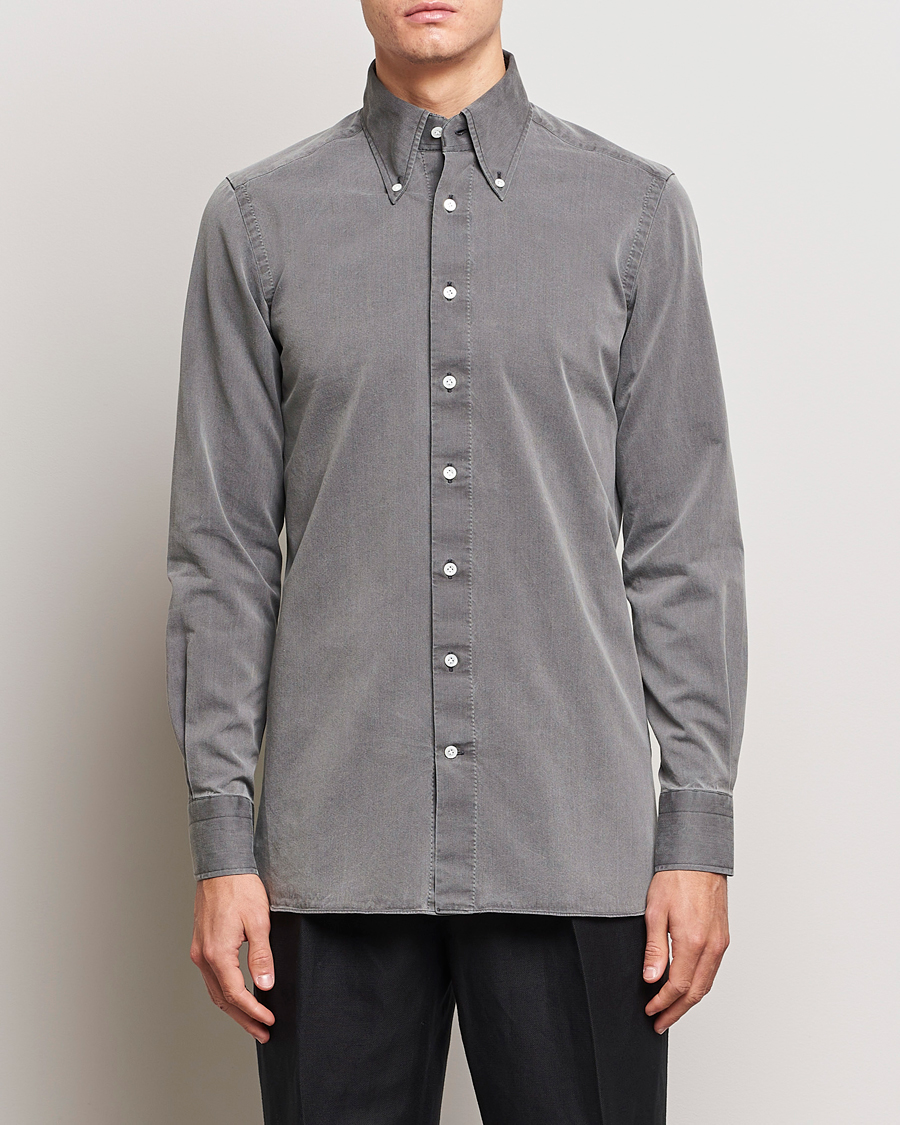Hombres | Camisas | 100Hands | Cloud Washed Denim Shirt Grey