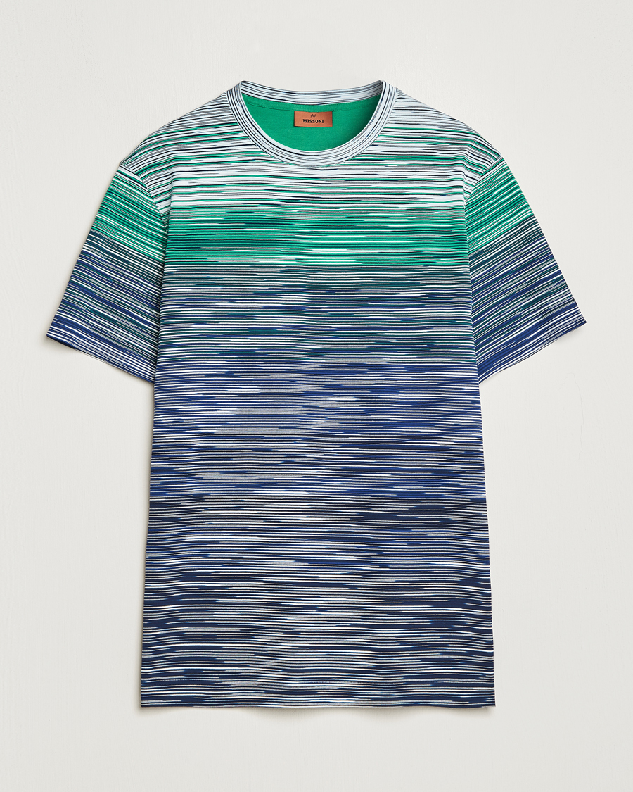 Hombres | Camisetas | Missoni | Space Dyed Degrade T-Shirt Blue/Green