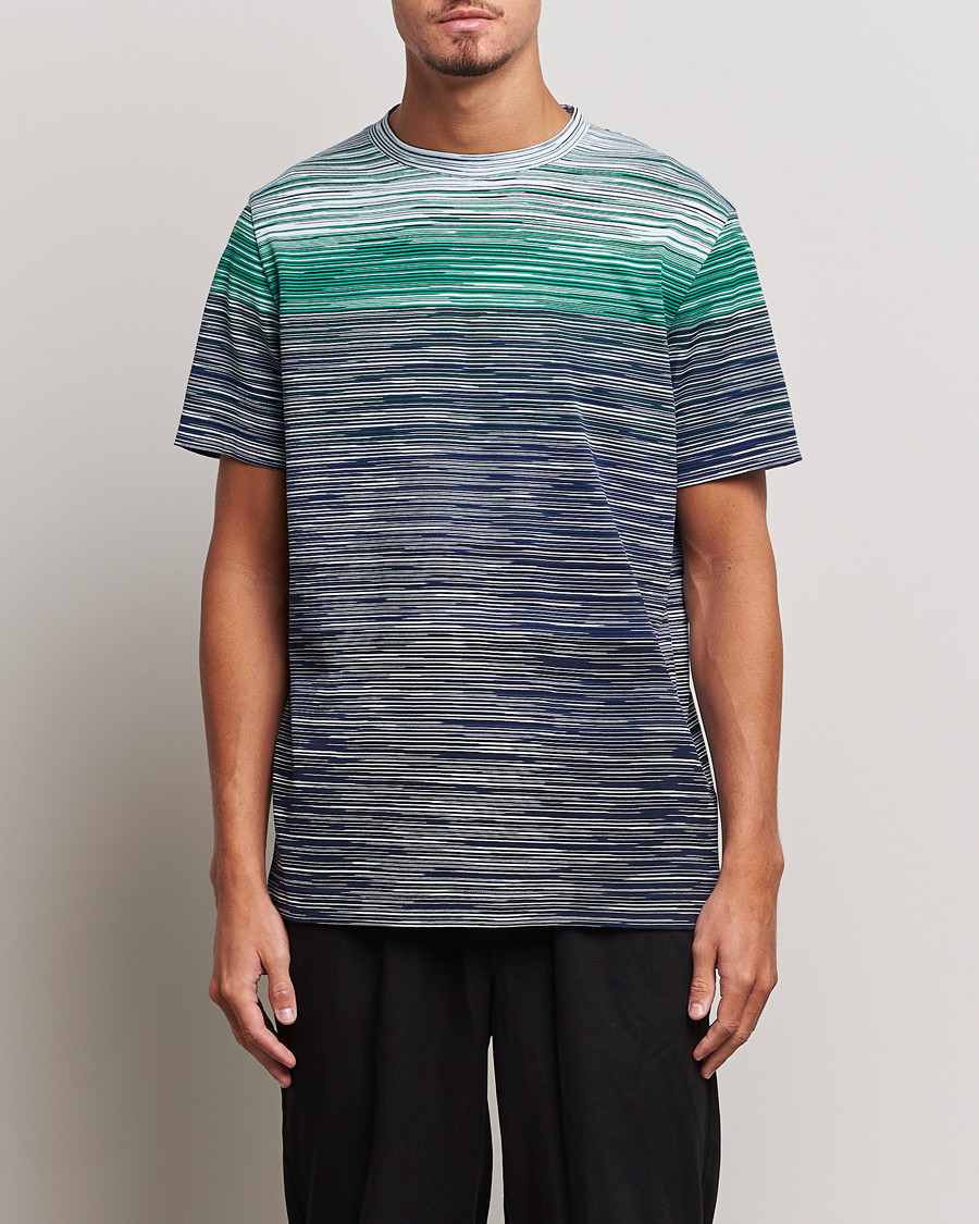 Hombres | Camisetas | Missoni | Space Dyed Degrade T-Shirt Blue/Green