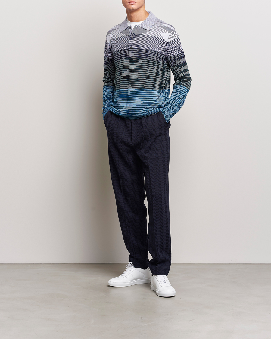 Hombres | Pantalones | Missoni | Tonal Zig-Zag Trousers Navy