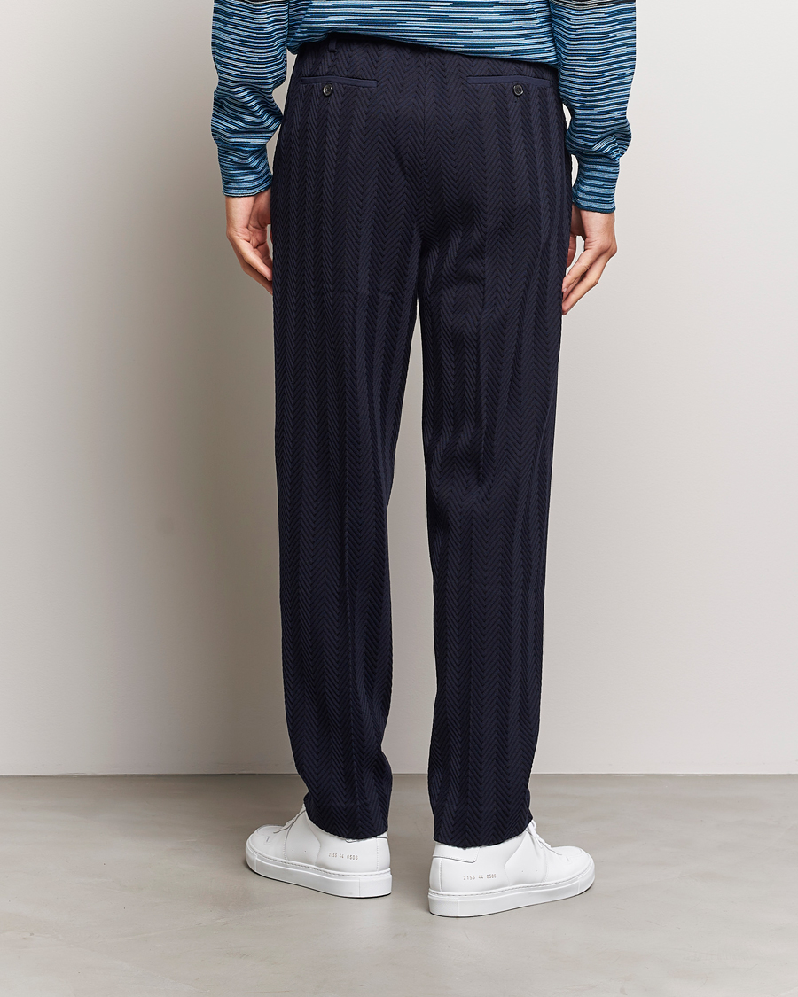 Hombres | Pantalones | Missoni | Tonal Zig-Zag Trousers Navy