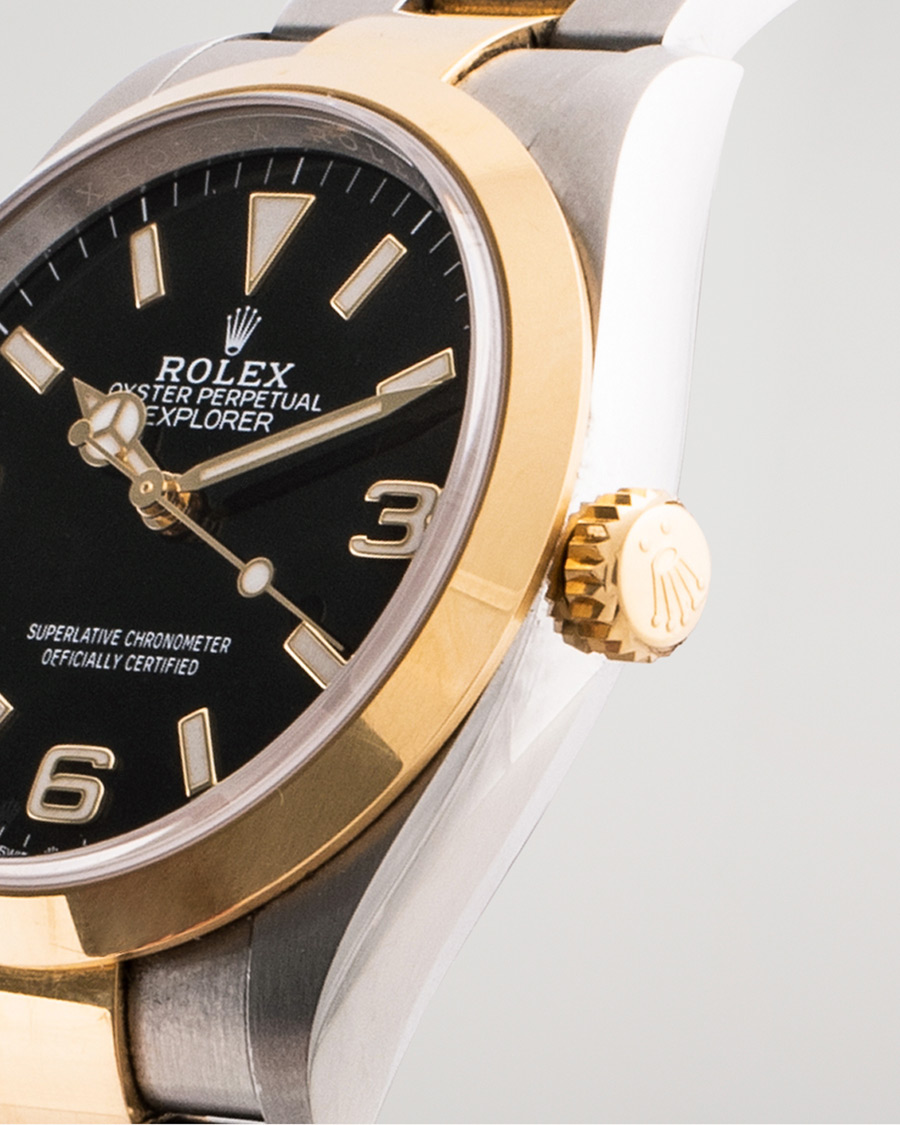 Hombres | Rolex Pre-Owned Explorer Two Tone 124273 Steel Gold Black | Rolex Pre-Owned | Explorer Two Tone 124273 Steel Gold Black