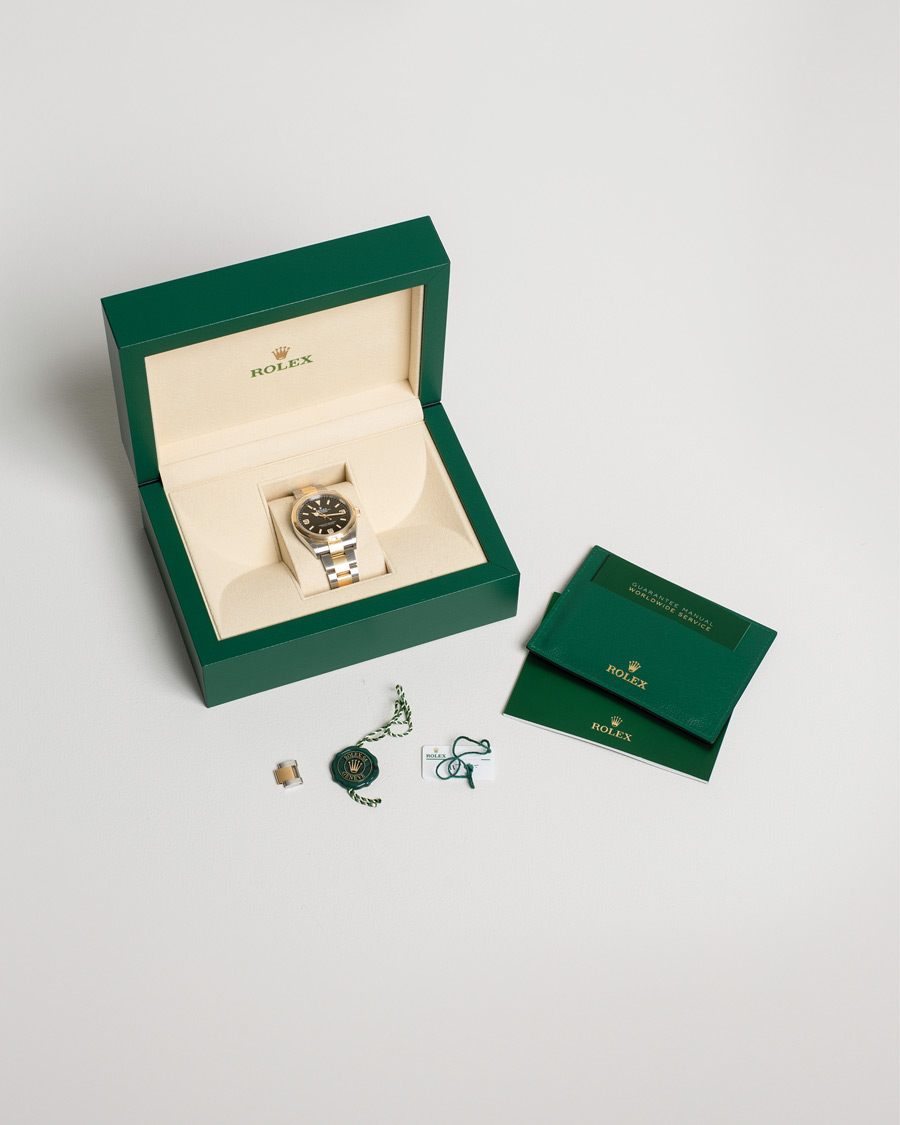 Hombres | Rolex Pre-Owned Explorer Two Tone 124273 Steel Gold Black | Rolex Pre-Owned | Explorer Two Tone 124273 Steel Gold Black