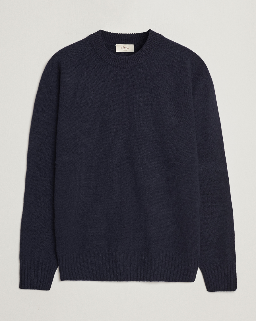 Hombres | Jerséis y prendas de punto | Altea | Wool/Cashmere Crew Neck Pullover Navy