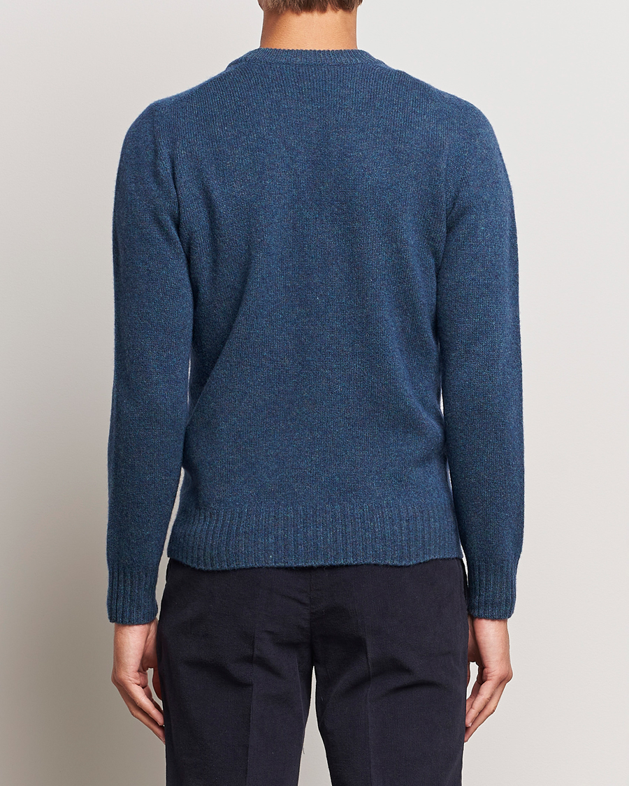 Hombres | Jerséis y prendas de punto | Altea | Wool/Cashmere Crew Neck Pullover Petroleum