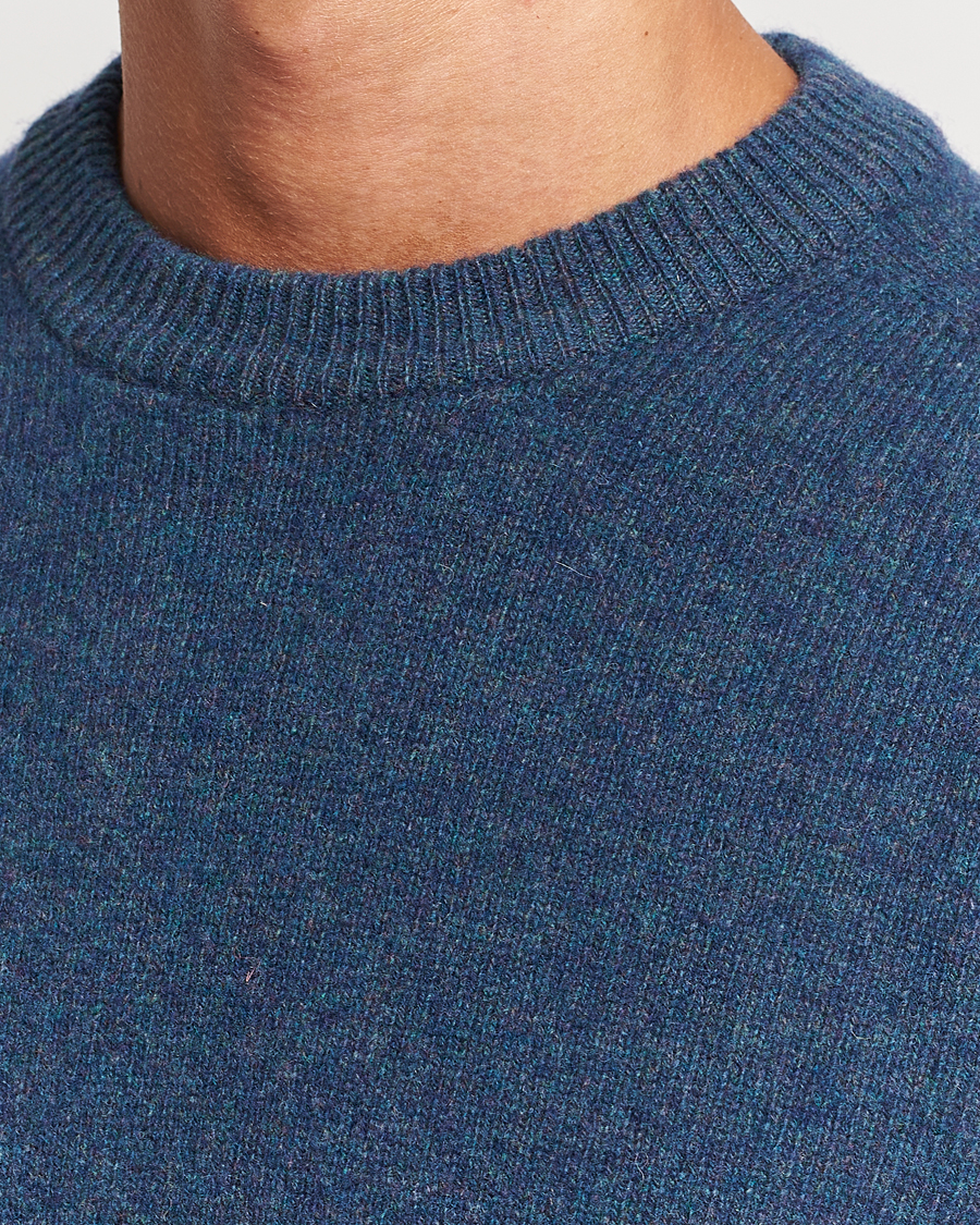 Hombres | Jerséis y prendas de punto | Altea | Wool/Cashmere Crew Neck Pullover Petroleum