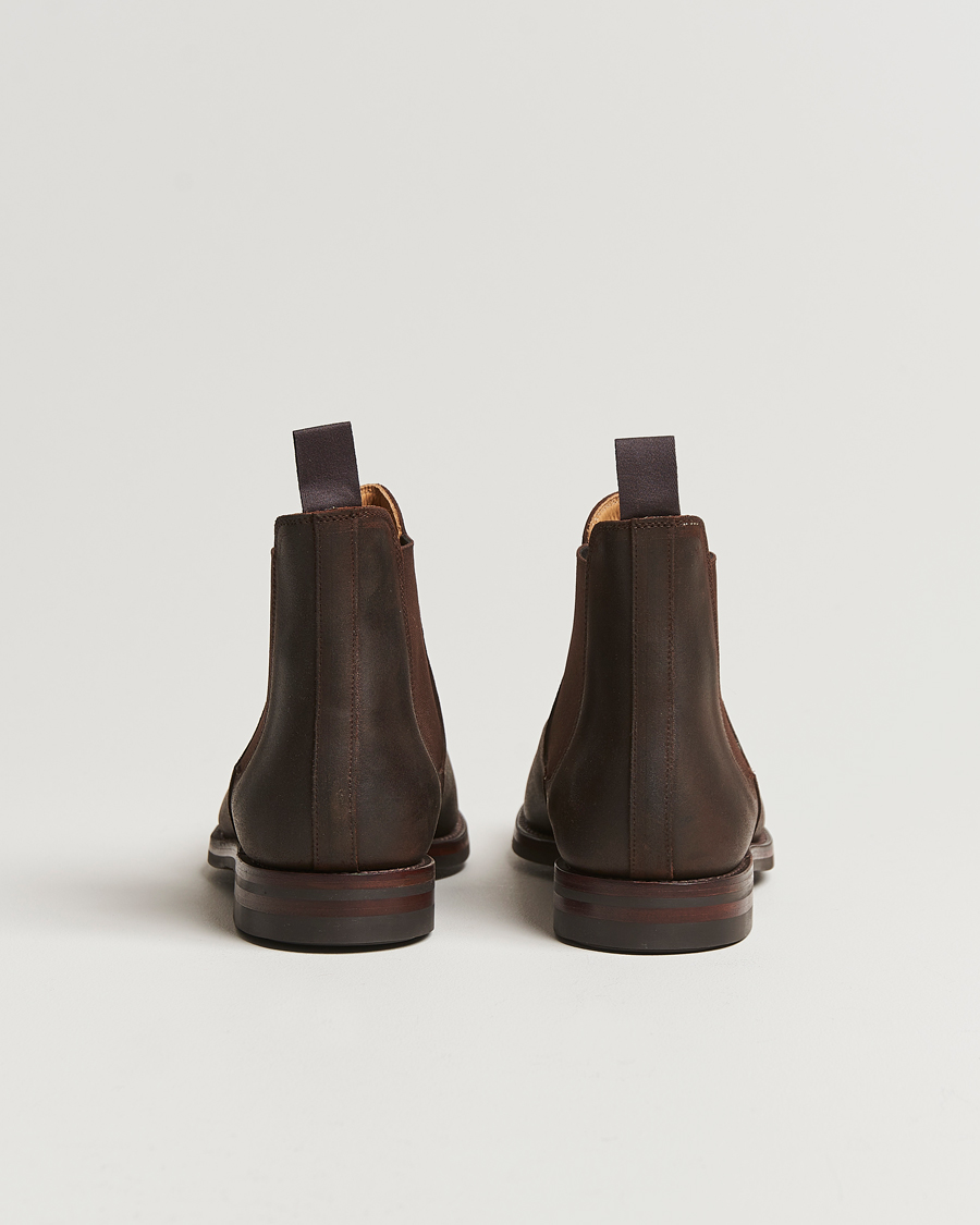 Hombres | Botas | Crockett & Jones | Chelsea 5 Dk Brown Rough-Out Suede