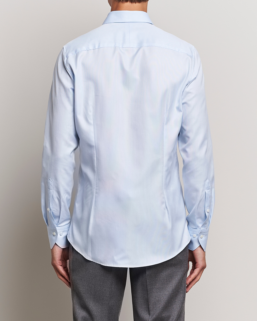 Hombres | Camisas | Stenströms | 1899 Slim Cotton Royal Oxford Shirt Light Blue