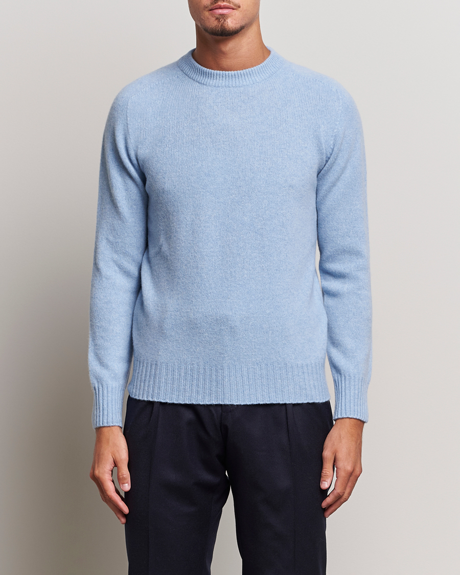 Hombres | Jerséis y prendas de punto | Altea | Wool/Cashmere Crew Neck Pullover Light Blue