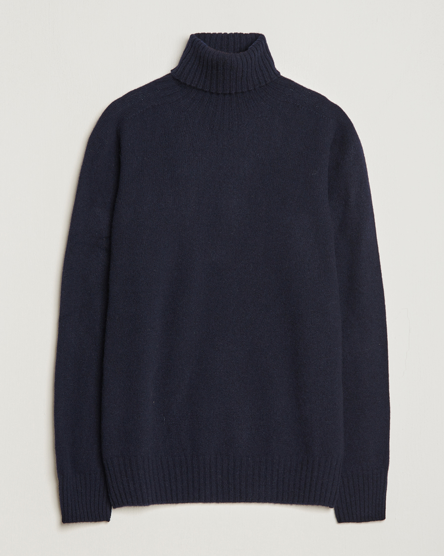 Hombres | Jerséis y prendas de punto | Altea | Wool/Cashmere Crew Neck Rollneck Navy