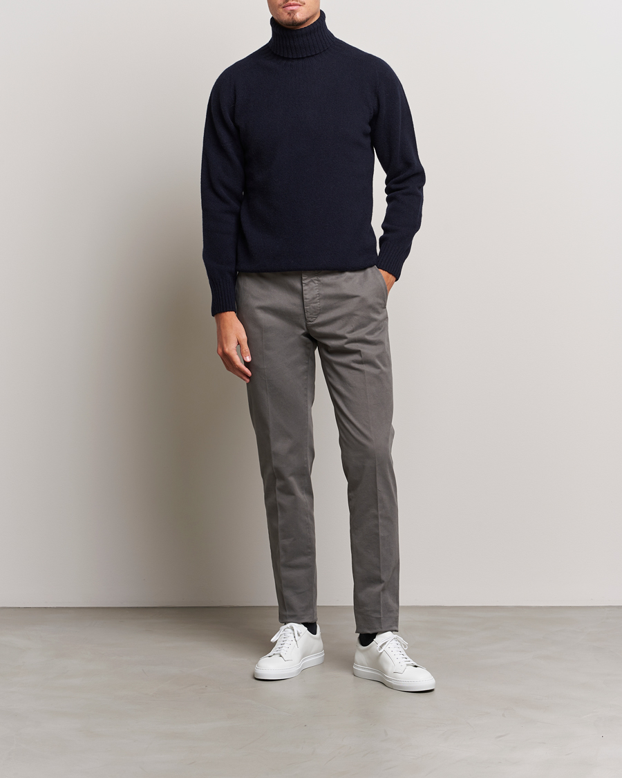 Hombres | Jerséis y prendas de punto | Altea | Wool/Cashmere Crew Neck Rollneck Navy