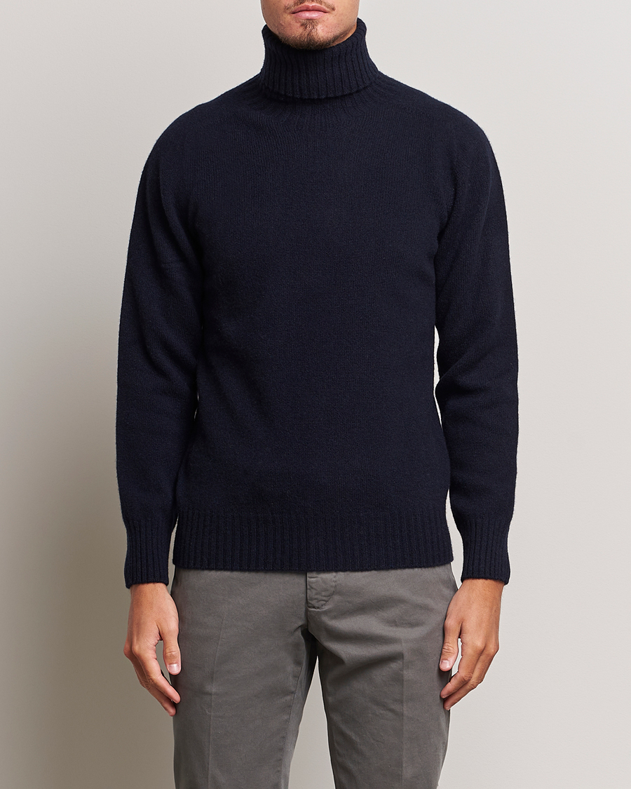 Hombres | Jerséis y prendas de punto | Altea | Wool/Cashmere Crew Neck Rollneck Navy