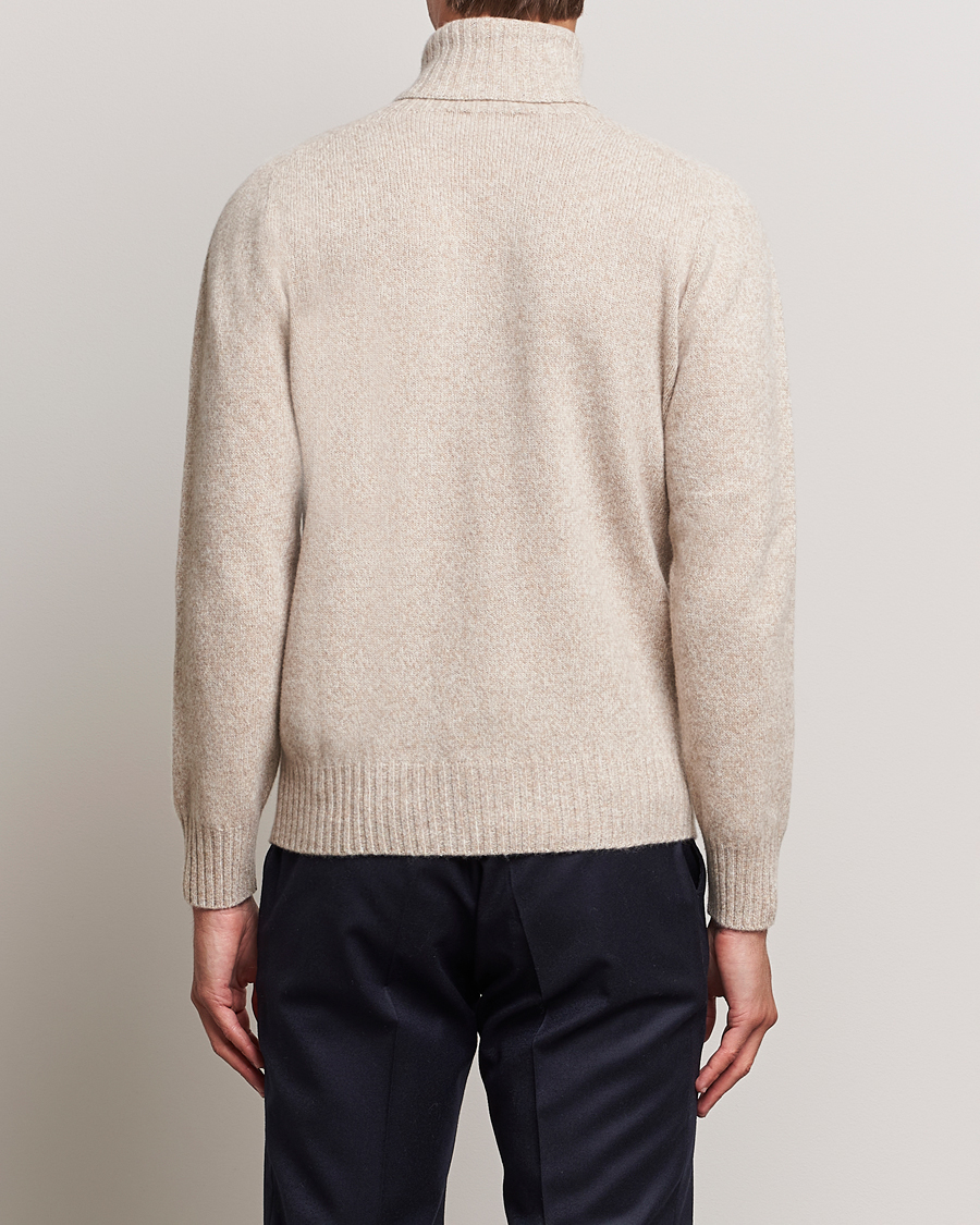 Hombres | Jerséis y prendas de punto | Altea | Wool/Cashmere Crew Neck Rollneck Beige Melange